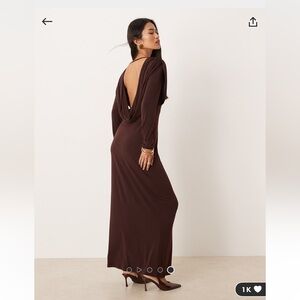 ASOS Chocolate Brown Maxi Dress